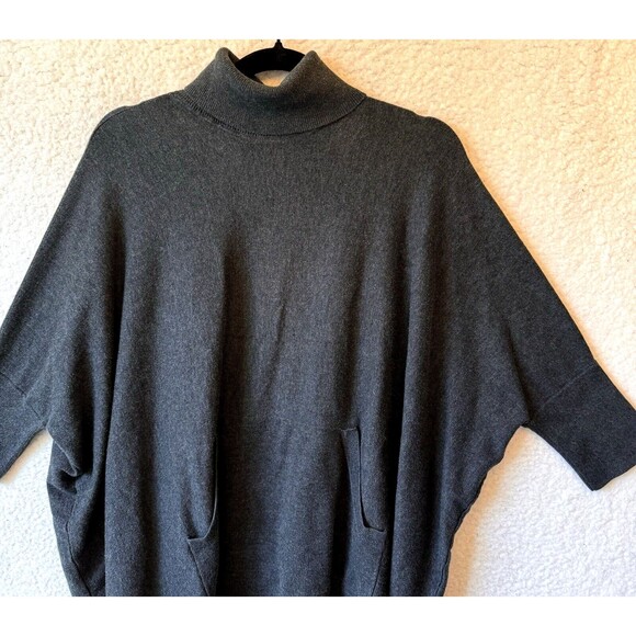 MICHAEL Michael Kors Sweater Turtleneck Medium Y2K Oversized Dolman Cotton Blend - Picture 3 of 12